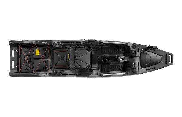 Nordmann® Orca 12.5 Angelkajak Sit on Top inkl. Zahnstangen-Pedalantrieb - Camo/Black - Outdoor Monkey