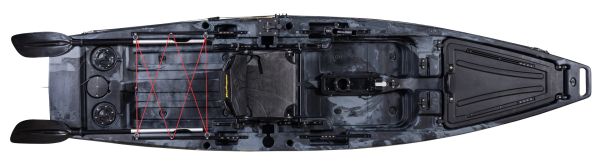 Nordmann® Ranger 12.5 Angelkajak Sit on Top inkl. Zahnstangen-Pedalantrieb - Camo/Black - Outdoor Monkey