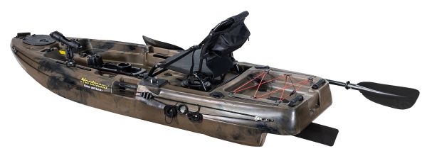 Nordmann® Dingi 250 - 8.2 Angelkajak Sit on Top inkl. Zahnstangen-Pedalantrieb - Camo/Sand