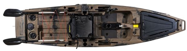 Nordmann® Ranger 12.5 Angelkajak Sit on Top inkl. Zahnstangen-Pedalantrieb - Camo/Sand - Outdoor Monkey