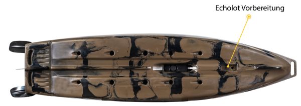 Nordmann® Ranger 12.5 Angelkajak Sit on Top inkl. Zahnstangen-Pedalantrieb - Camo/Sand - Outdoor Monkey