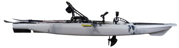 Nordmann® Ranger 12.5 Angelkajak Sit on Top inkl. Zahnstangen-Pedalantrieb - Camo/Steel - Outdoor Monkey