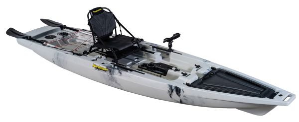 Nordmann® Ranger 12.5 Angelkajak Sit on Top inkl. Zahnstangen-Pedalantrieb - Camo/Steel - Outdoor Monkey