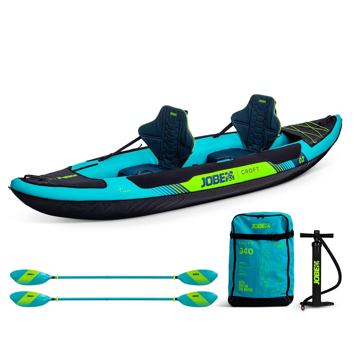 Jobe Croft Kajak 340cm Paket türkis/grün