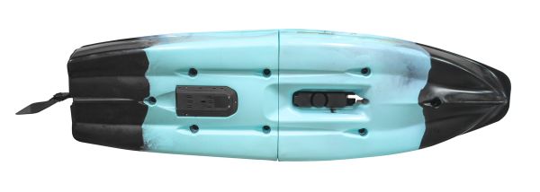 Nordmann® Viper 9.2 teilbares Angelkajak Sit on Top inkl. Zahnstangen-Pedalantrieb - Camo/Cayn