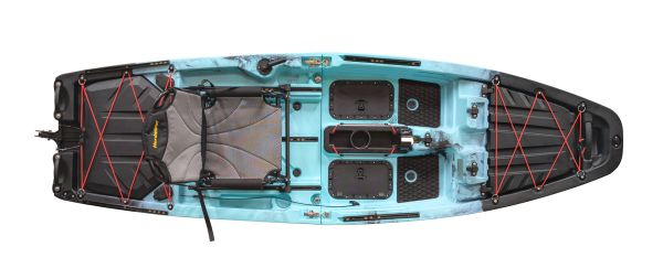 Nordmann® Viper 9.2 teilbares Angelkajak Sit on Top inkl. Zahnstangen-Pedalantrieb - Camo/Cayn