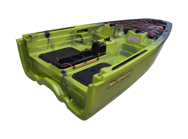 Nordmann® Viper 9.2 teilbares Angelkajak Sit on Top inkl. Zahnstangen-Pedalantrieb - Camo/Cayn