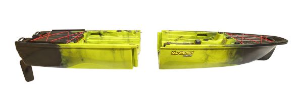 Nordmann® Viper 9.2 teilbares Angelkajak Sit on Top inkl. Zahnstangen-Pedalantrieb - Camo/Cayn