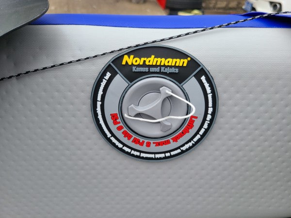 Nordmann® I-Kajak Racer 470 Drop Stitch Luftkajak 2-Sitzer inkl. Sitze, Paddel und Zubehör