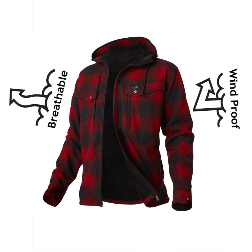 GEOFF ANDERSON Ezmar 2 Hoodie Windproof - rot