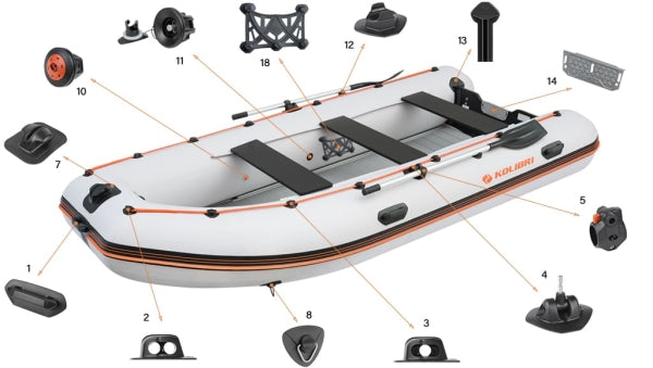 Kolibri Motorboot KM-400DSL - Hellgrau