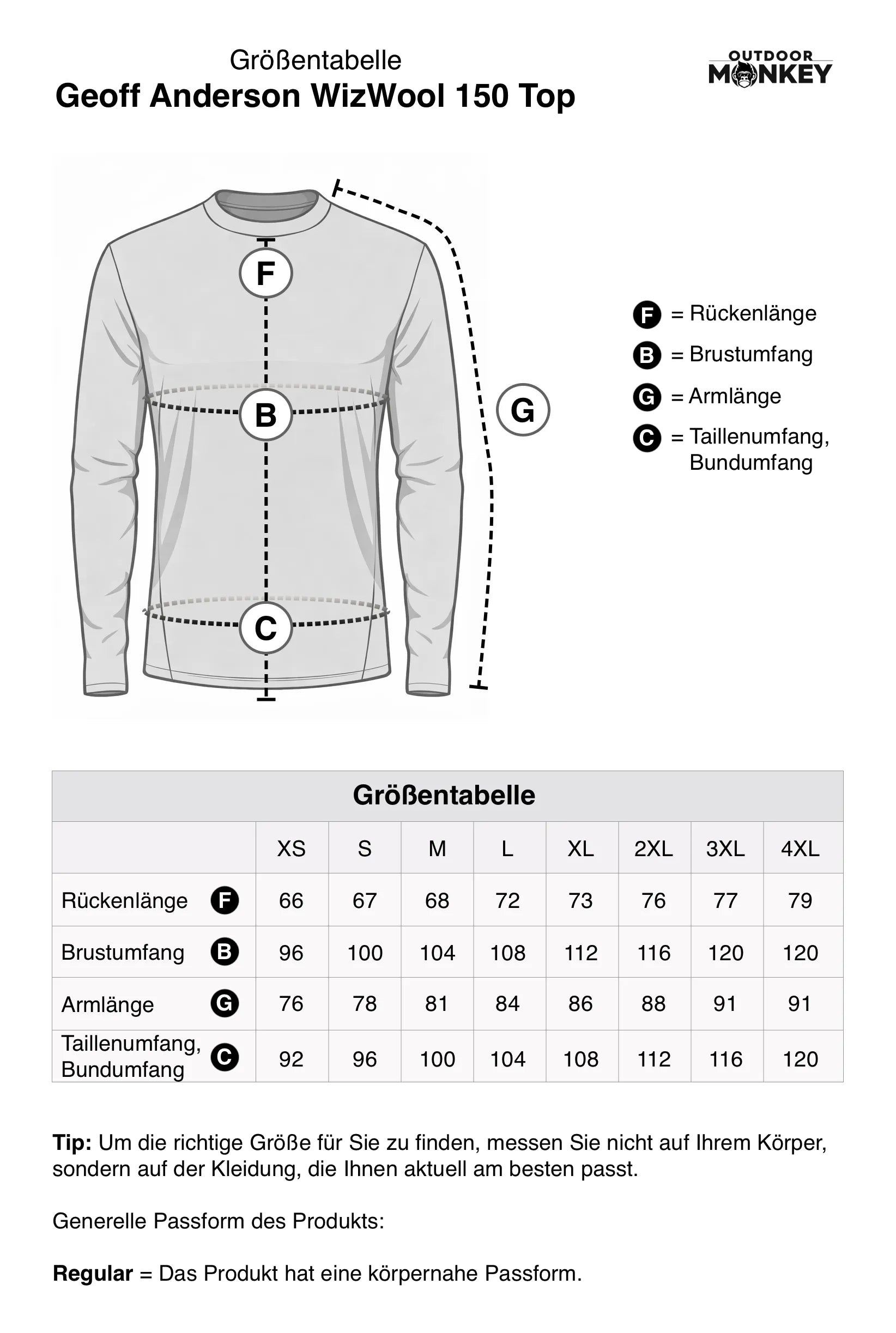 GEOFF ANDERSON WizWool 150 Top - grau/dunkelgrau