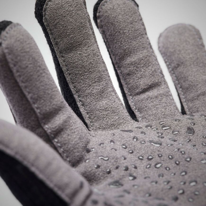 GEOFF ANDERSON Merino Handschuhe mit Kunstleder - schwarz