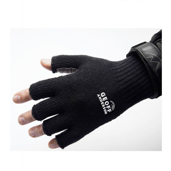 Geoff Anderson Merino-Handschuhe fingerlos schwarz
