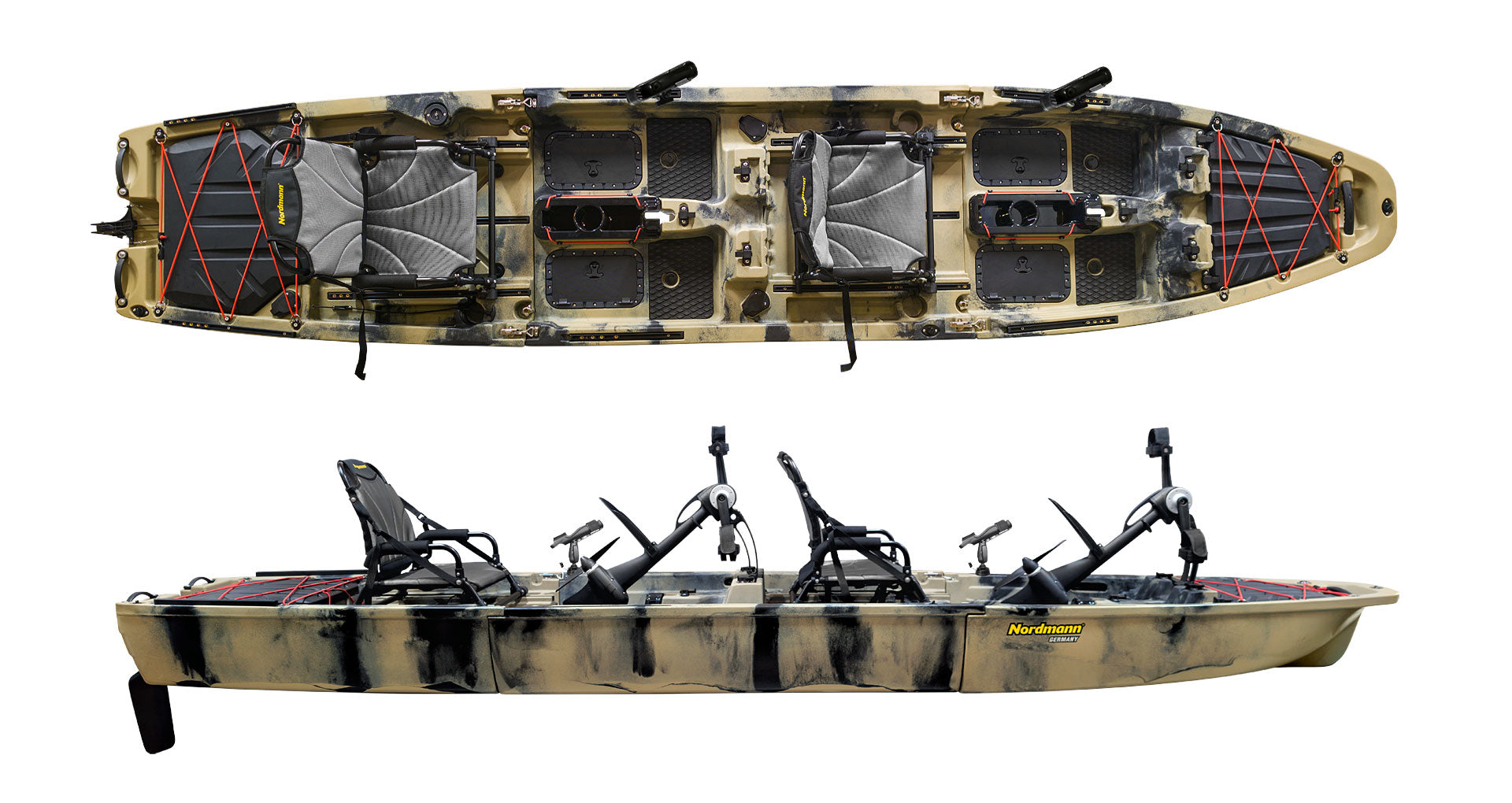 Nordmann Viper 14.3 Duo Angelkajak Camo Sand als Tandem