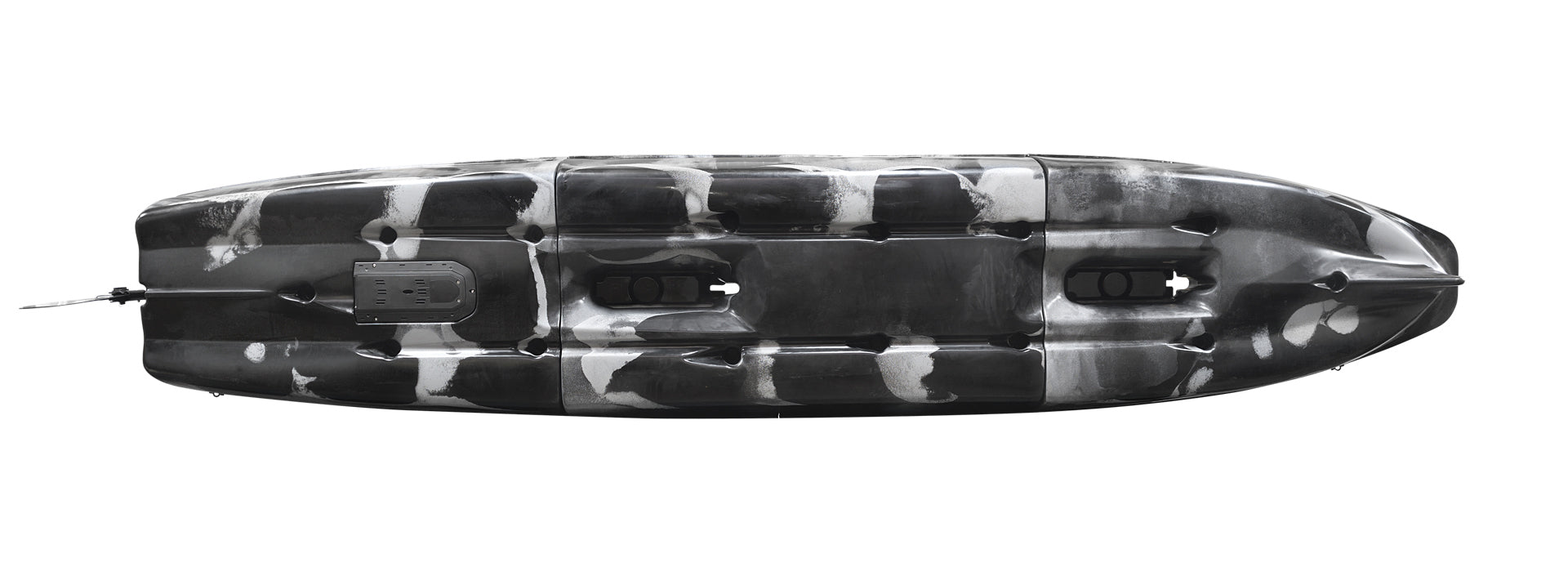 Nordmann Viper 14.3 Duo Angelkajak Camo Schwarz Unterseite