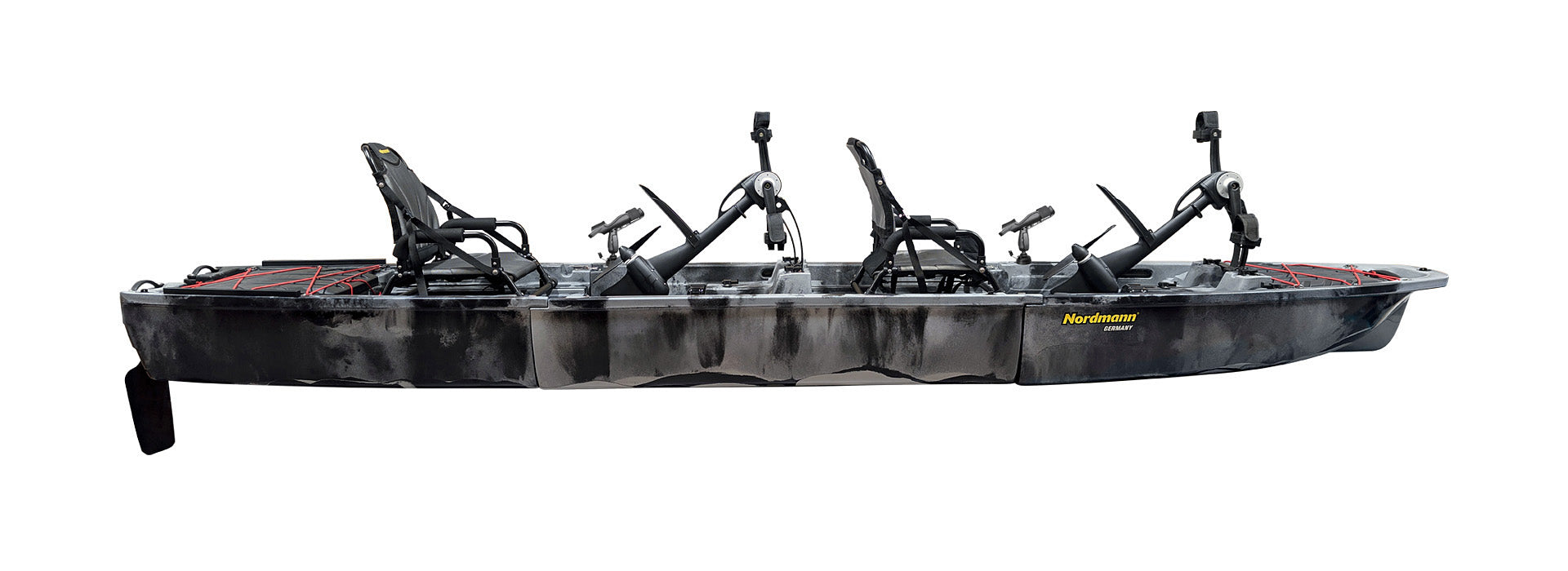 Nordmann Viper 14.3 Duo Angelkajak Camo Steel Seitenansicht