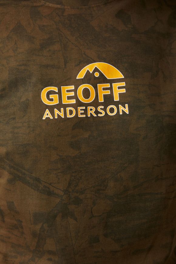 GEOFF ANDERSON Organic T-Shirt - grün/leaf mit orangenem Brustlogo groß