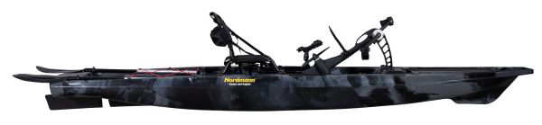 Nordmann® Ranger 12.5 Angelkajak Sit on Top inkl. Zahnstangen-Pedalantrieb - Camo/Black