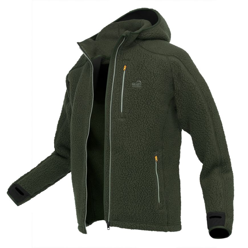 GEOFF ANDERSON Teddy Hoodie - grün