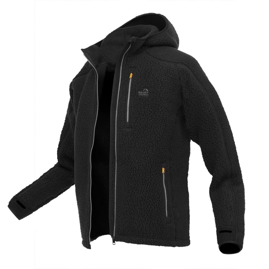 GEOFF ANDERSON Teddy Hoodie - schwarz